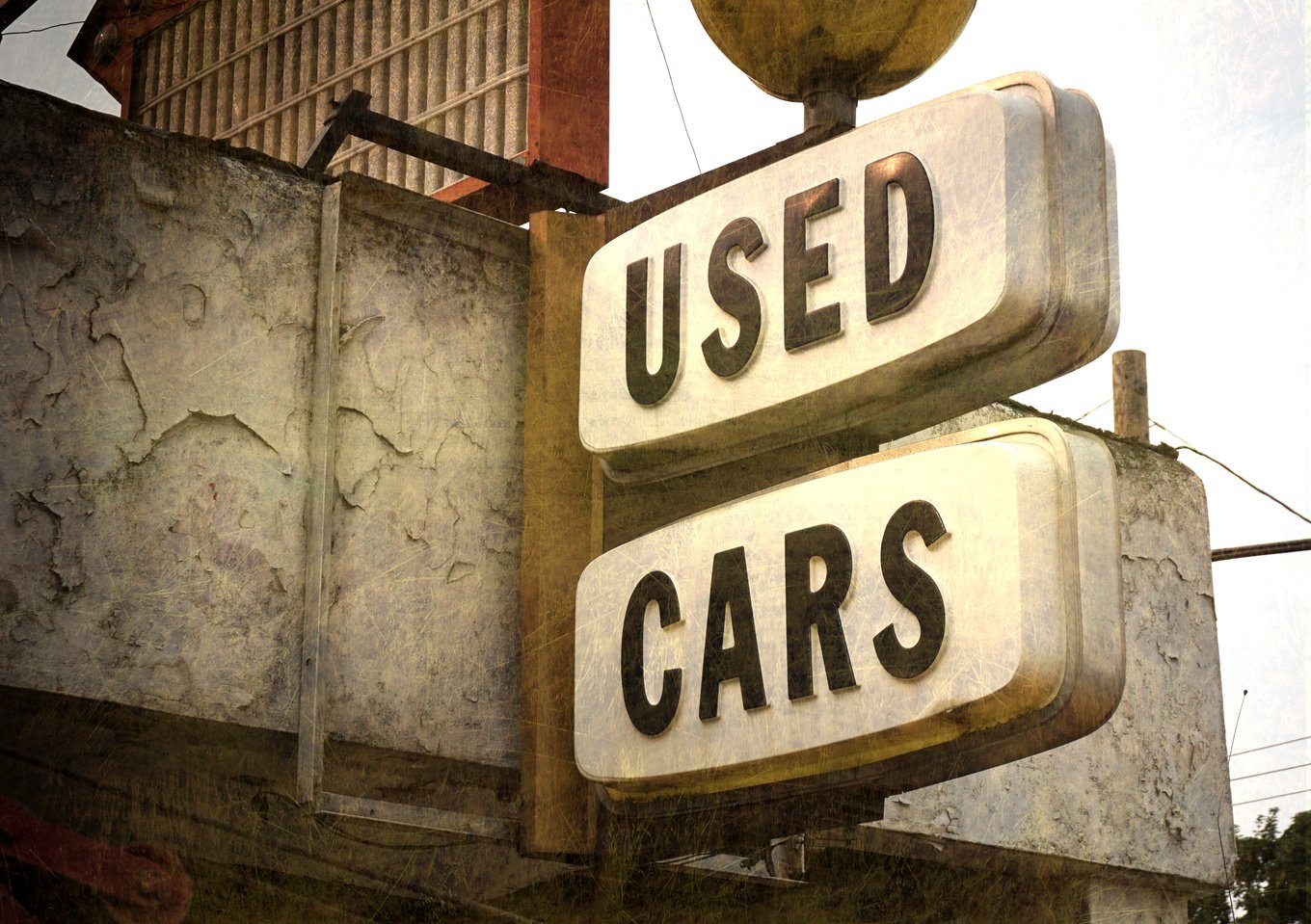 used cars sign